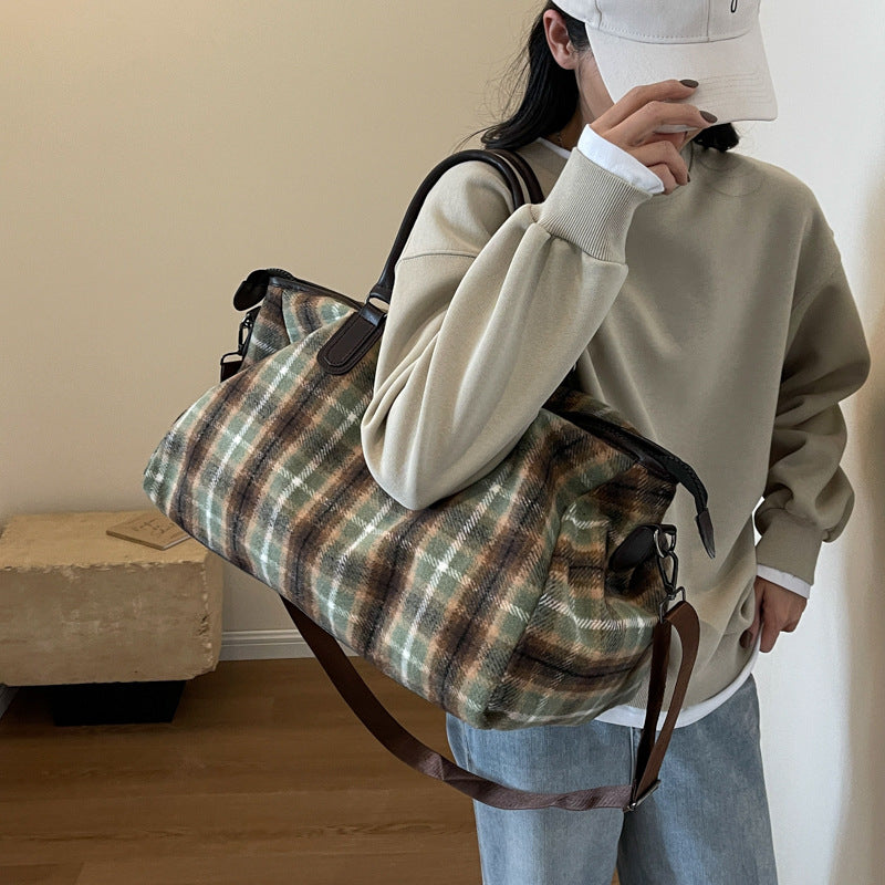 Stylish Plaid Travel Duffel Bag Stornfield