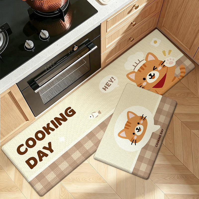 Playful Animal Themed Kitchen Comfort Mat