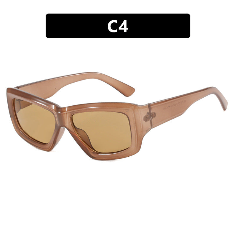 Women trendy square sunglasses with transparent frame and comfortable lenses Stornfield