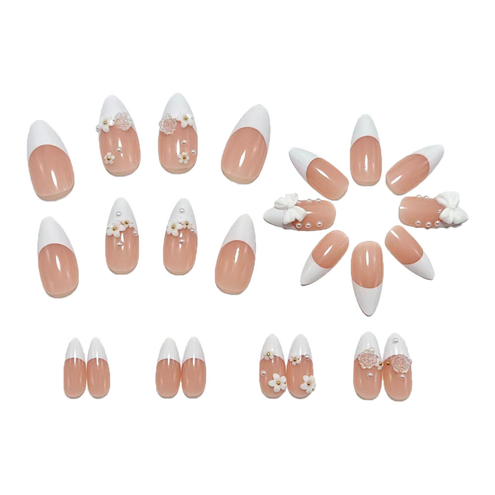 Artificial nails with elegant flower decoration Stornfield