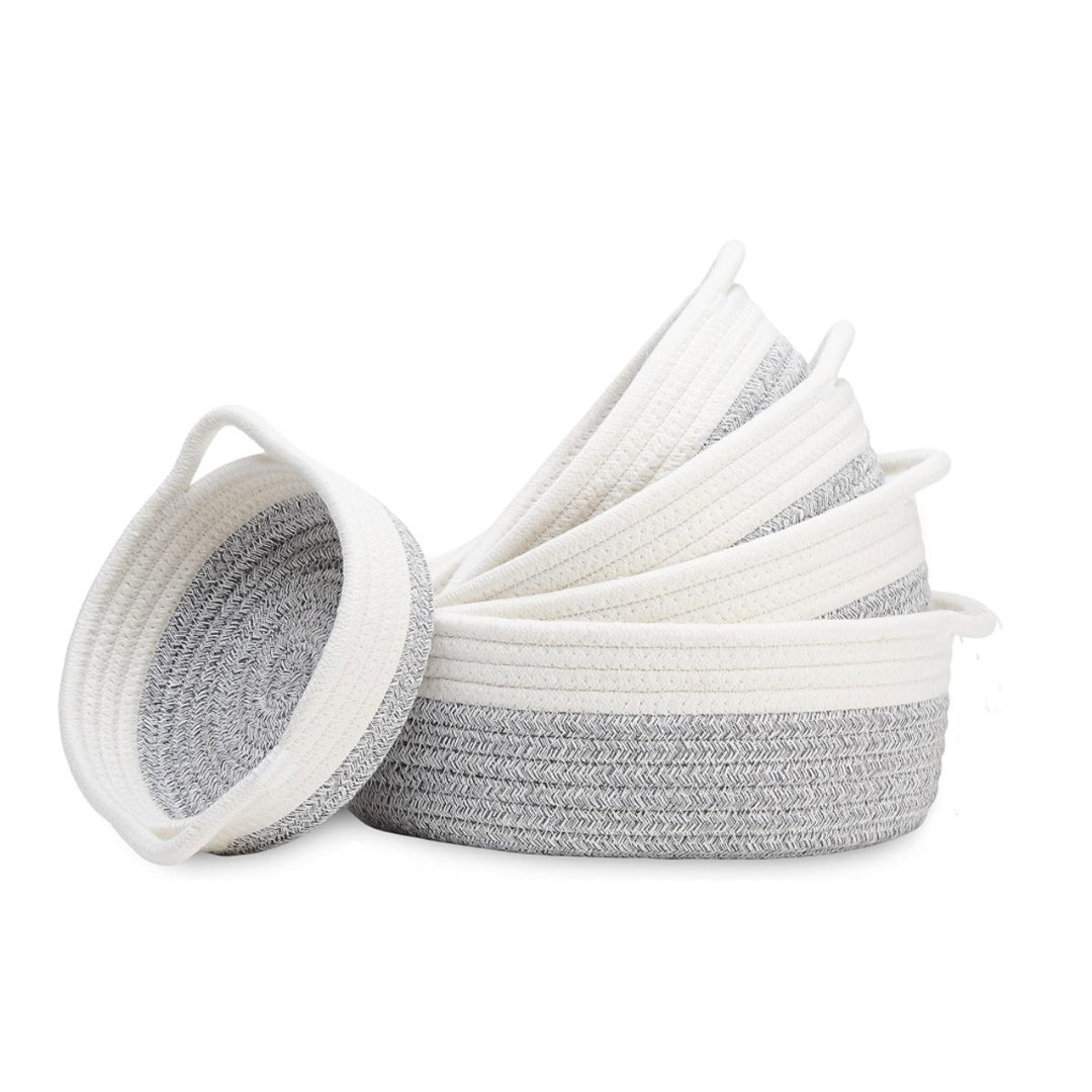 Women High-Quality Storage Basket Set made of Natural Cotton Material Stornfield