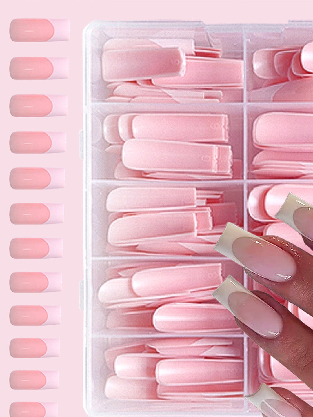 French Tip Press-On Nail Extensions Stornfield