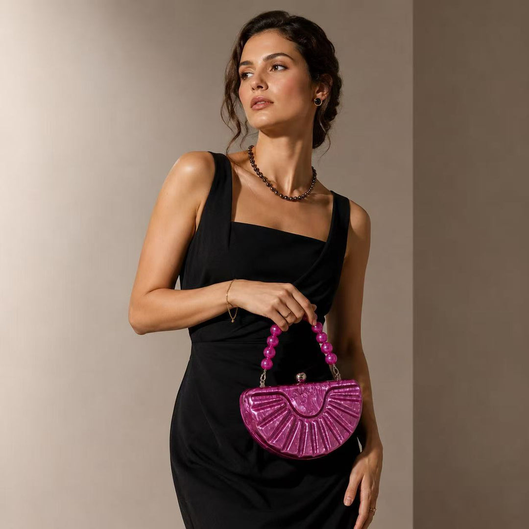 Decorative Geometric Acrylic Clutch
