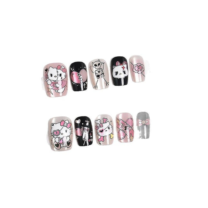Whimsical Cartoon-Themed Press-On Nail Set Stornfield