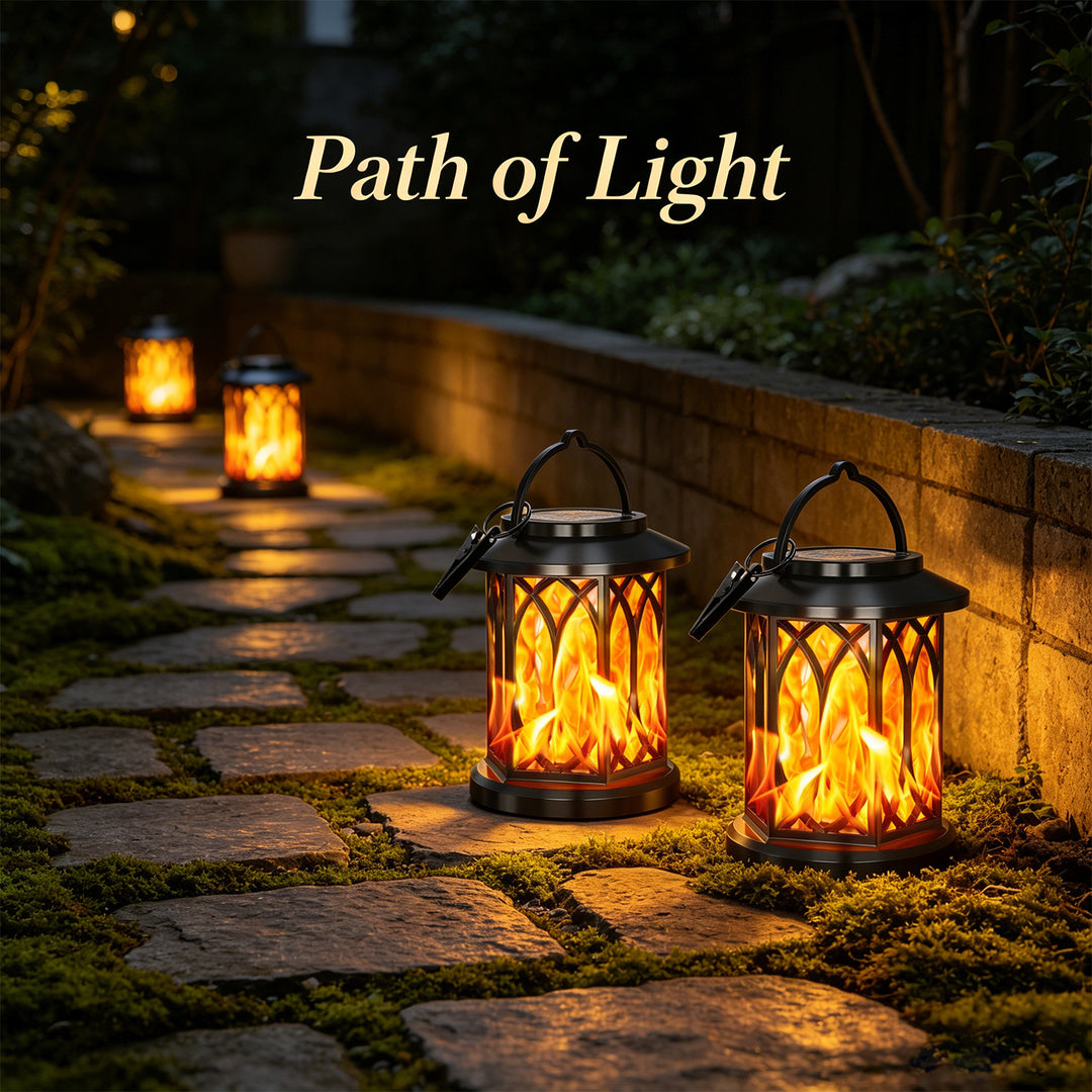 Decorative Solar Hanging Lantern With Metal Lattice Panels Stornfield