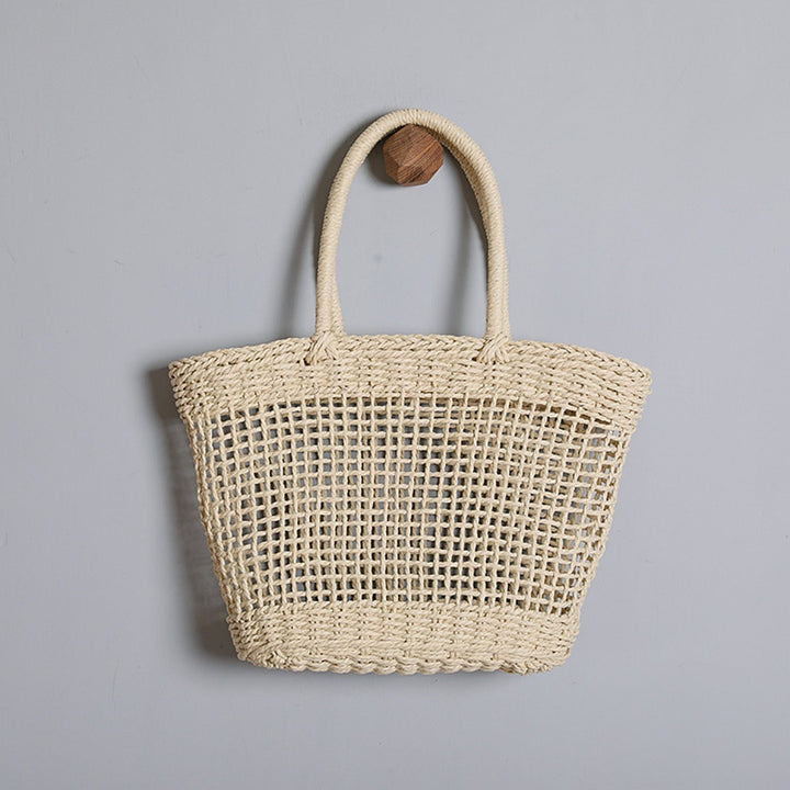 Basket bag made of natural raffia with sturdy carrying handles Stornfield