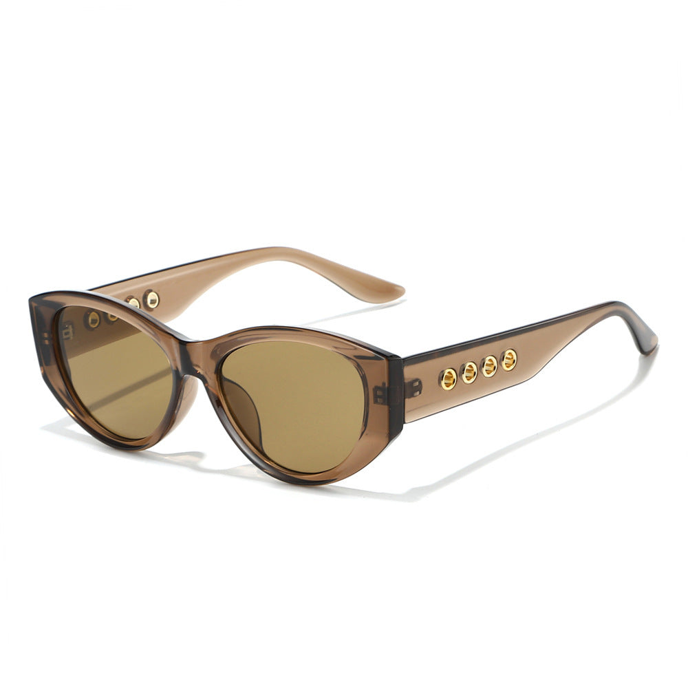 Cat-Eye Sunglasses with Decorative Gold Accents Stornfield
