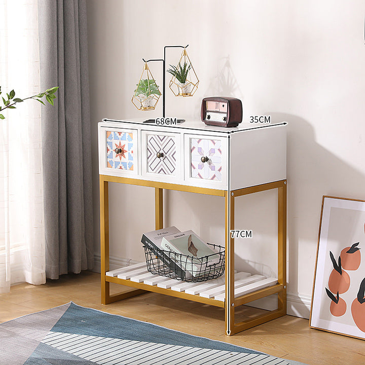 Rustic Wooden Console Table with Storage Stornfield