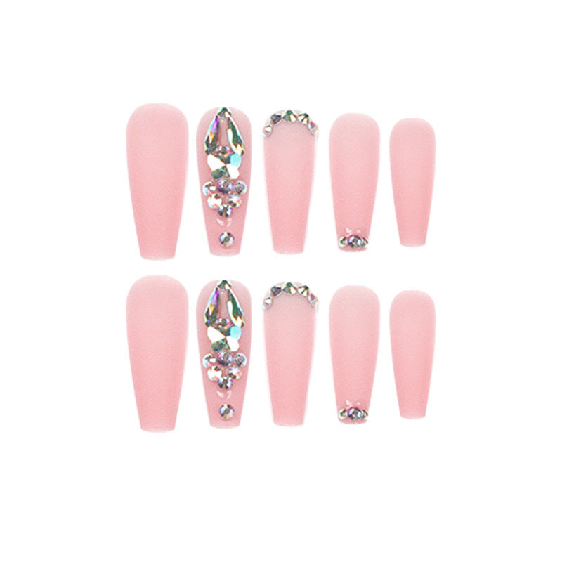 Artificial nails with rhinestone embellishments Stornfield