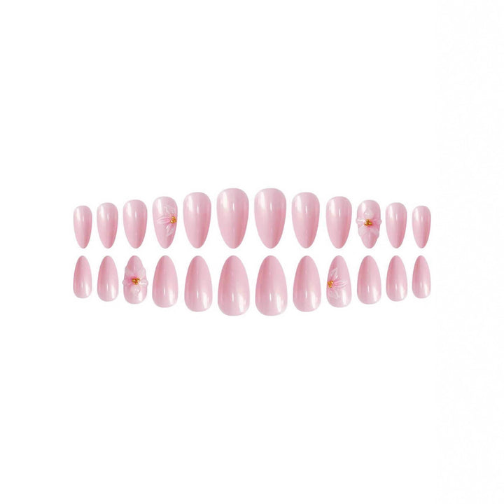 Floral-Decorated Stiletto Press-On Nail Art Stornfield