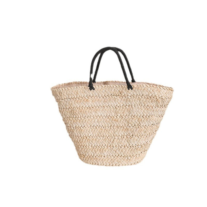 Elegant Basket Bag with Contrast Handles Stornfield