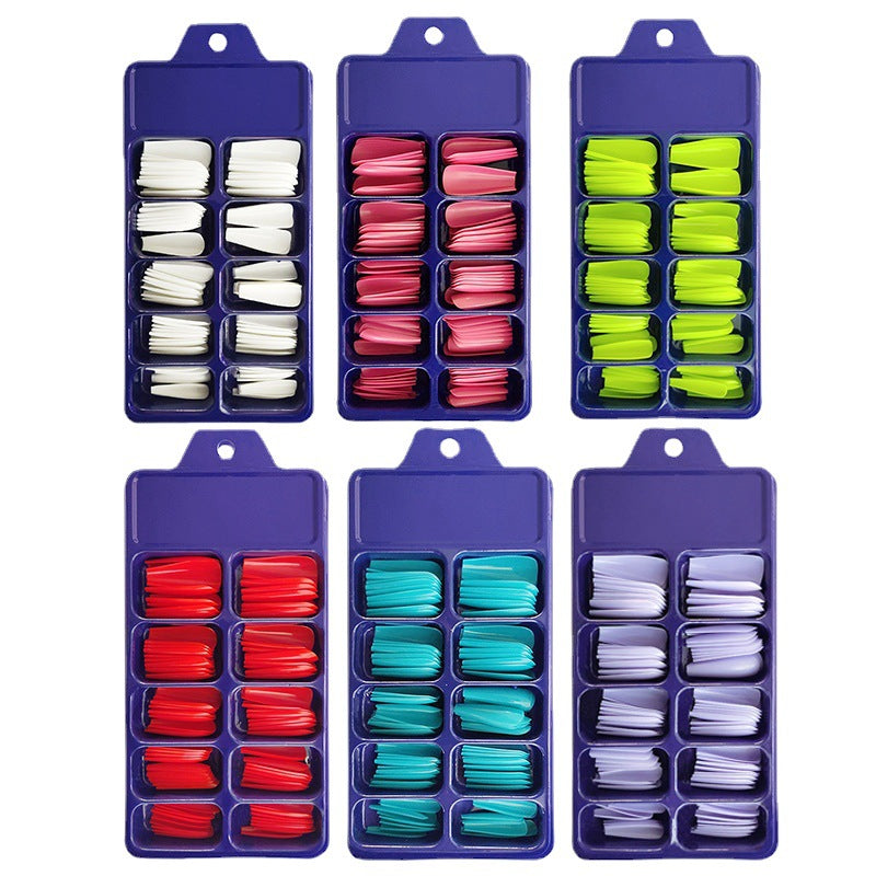 Artificial nails with long French tip design Stornfield