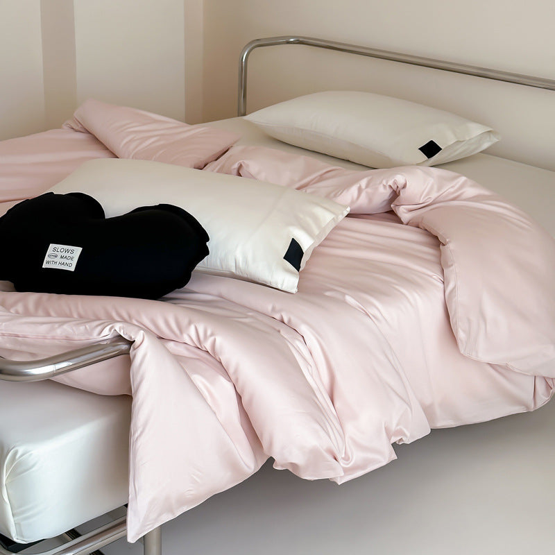 Luxury Cotton Sateen Duvet Cover Set with Envelope Pillowcases