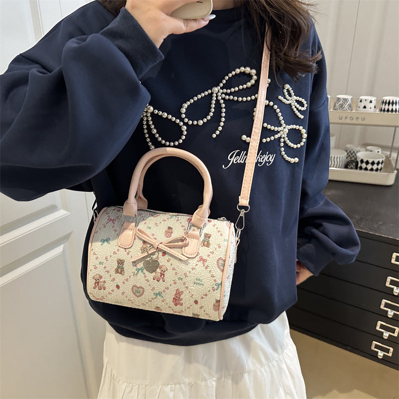 Floral Embroidered Mini Satchel