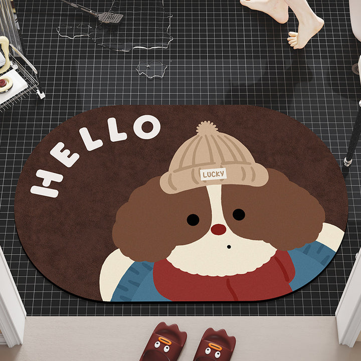 Playful Dog-Themed Area Rug
