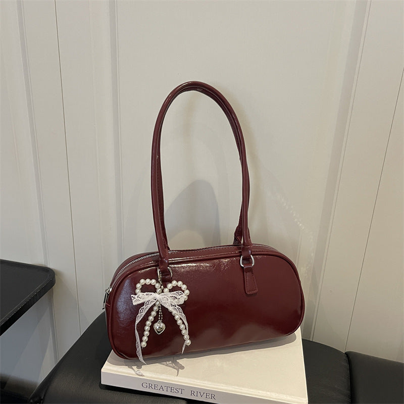 Patent Leather Handheld Satchel