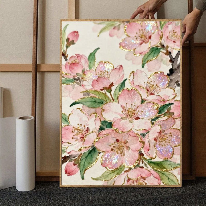 Floral Glitter Art Canvas Print Stornfield