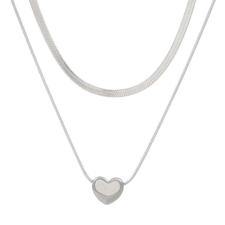 Double Layer Heart Pendant Necklace Stornfield