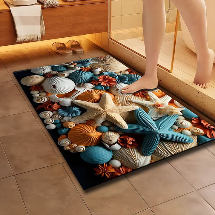 Artistic Floral Design Bath Mat Stornfield