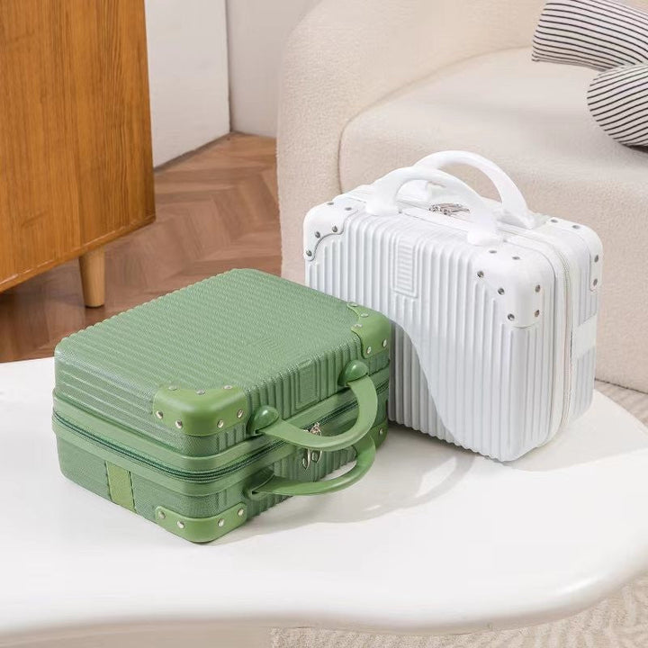 structured hard-shell travel cosmetic carry case with reinforced corner guards and ergonomic handle Stornfield