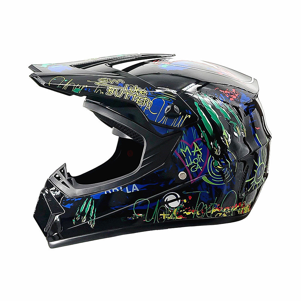 full-face motocross helmet with extended visor and reinforced chin guard Stornfield