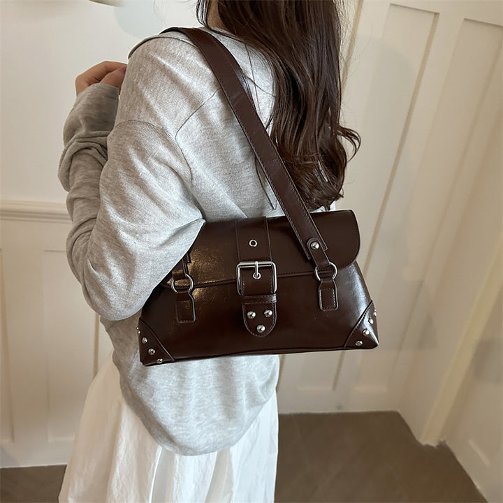 Structured Faux Leather Handbag