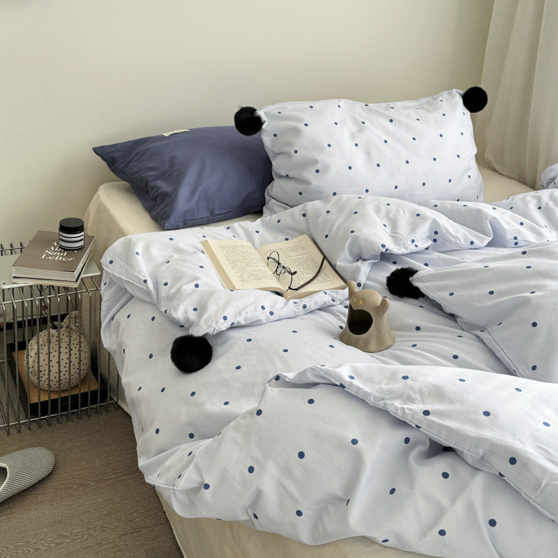 Cozy Polka Dot Duvet Cover Set