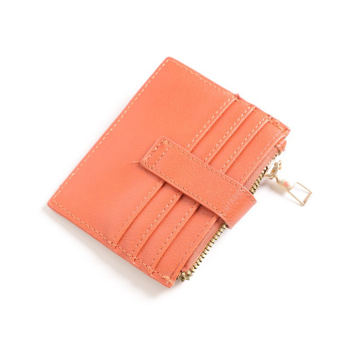 Compact Textured Leather Card Holder