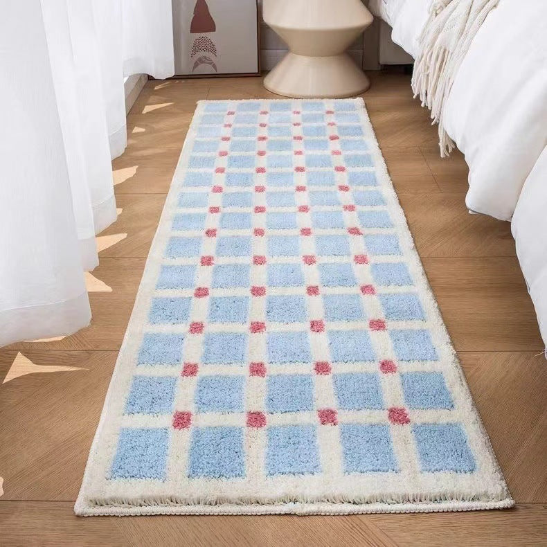 Soft Plush Checkerboard Runner Mat