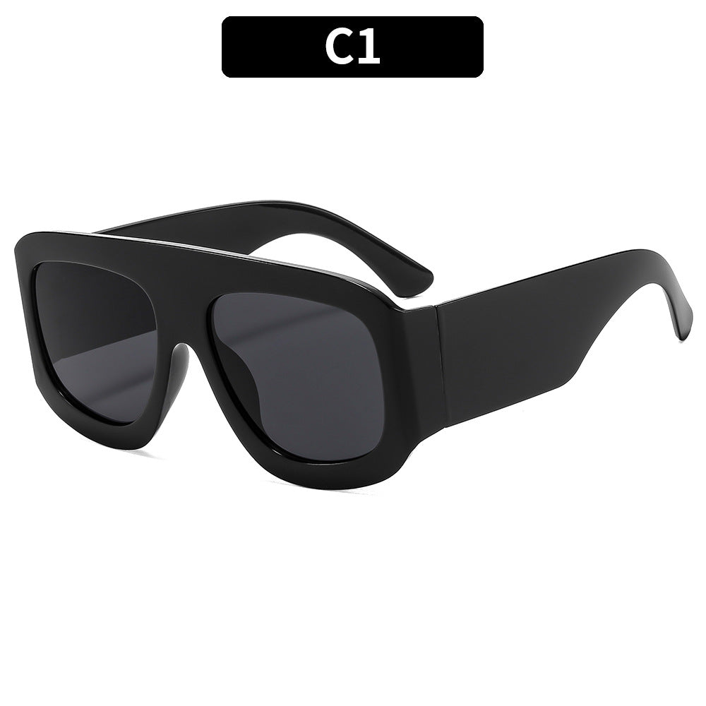 Fashion-Forward Chunky Frame Sunglasses