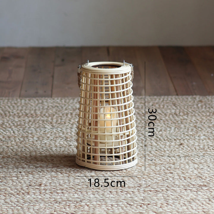 High-quality basket lamp in natural design Stornfield