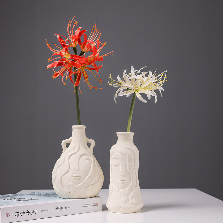 Artistic Face-Shaped Ceramic Vase