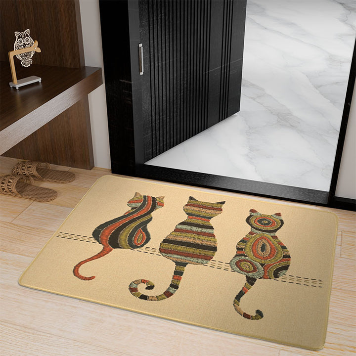 Decorative Cat-Themed Bath Mat Stornfield
