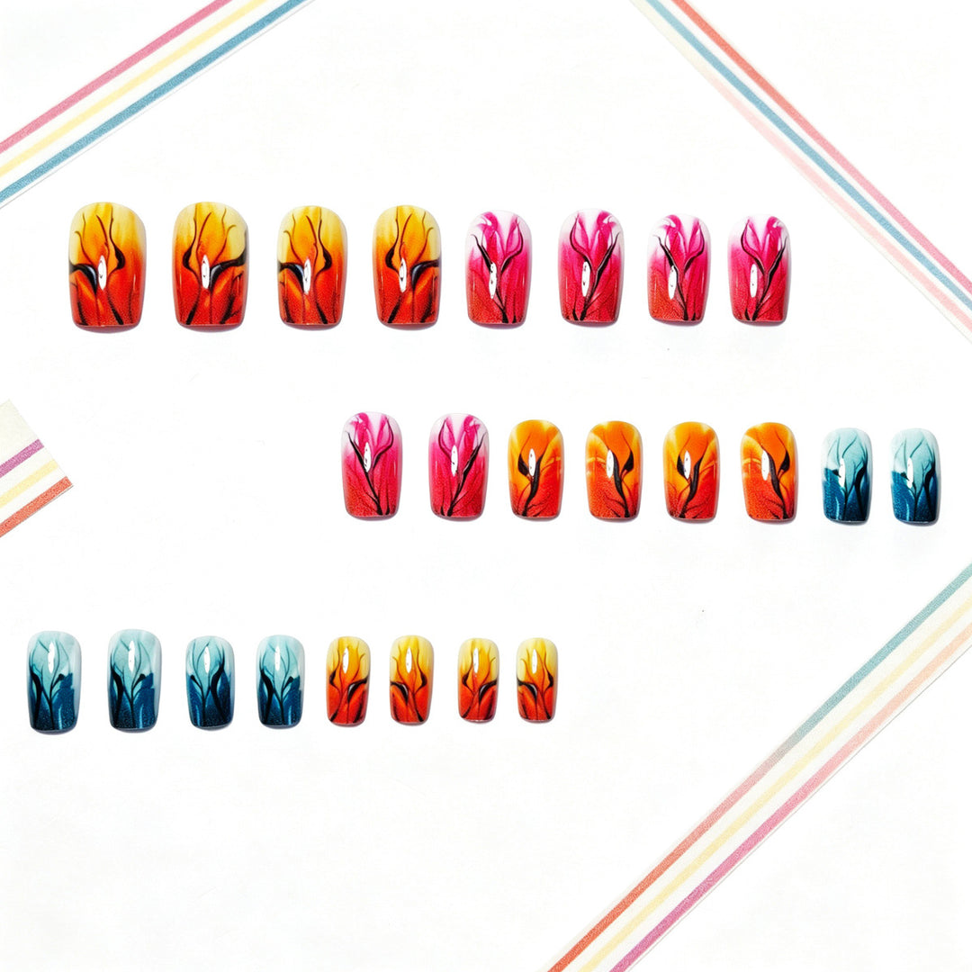 Artificial nails with autumn leaf design Stornfield
