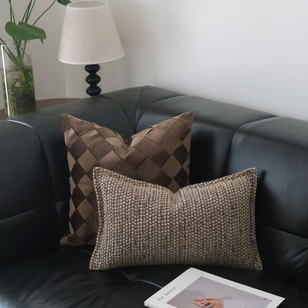 Textured Woven Accent Cushion for Sofa Decor