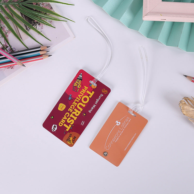 durable PVC luggage tag set with transparent loop Stornfield