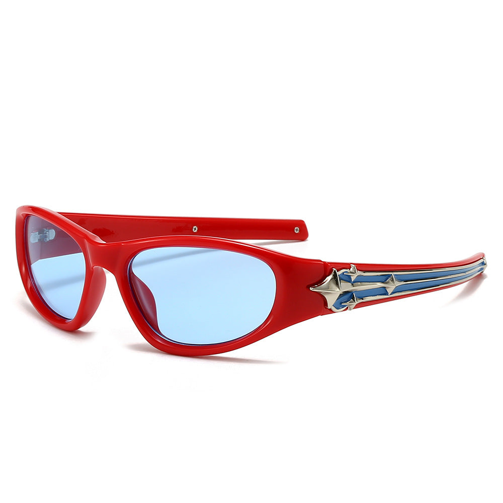 Women's sporty sunglasses in a modern design with a stylish metal frame Stornfield