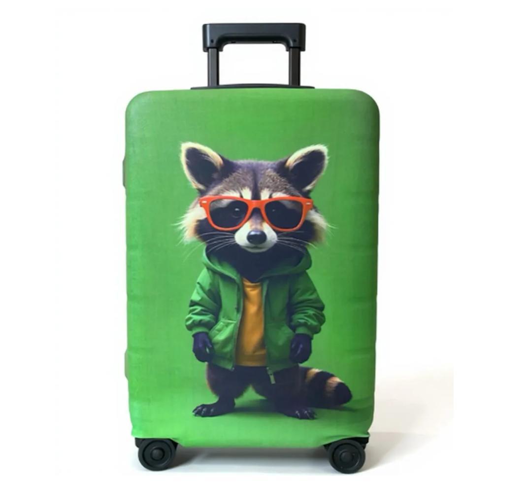 Unisex nan elastic suitcase cover with 3D dog design for trolley, stretchy and scratch-resistant Stornfield