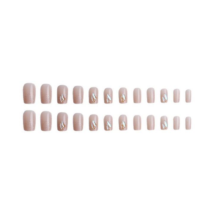 Acrylic nail set with sparkling holographic accents Stornfield