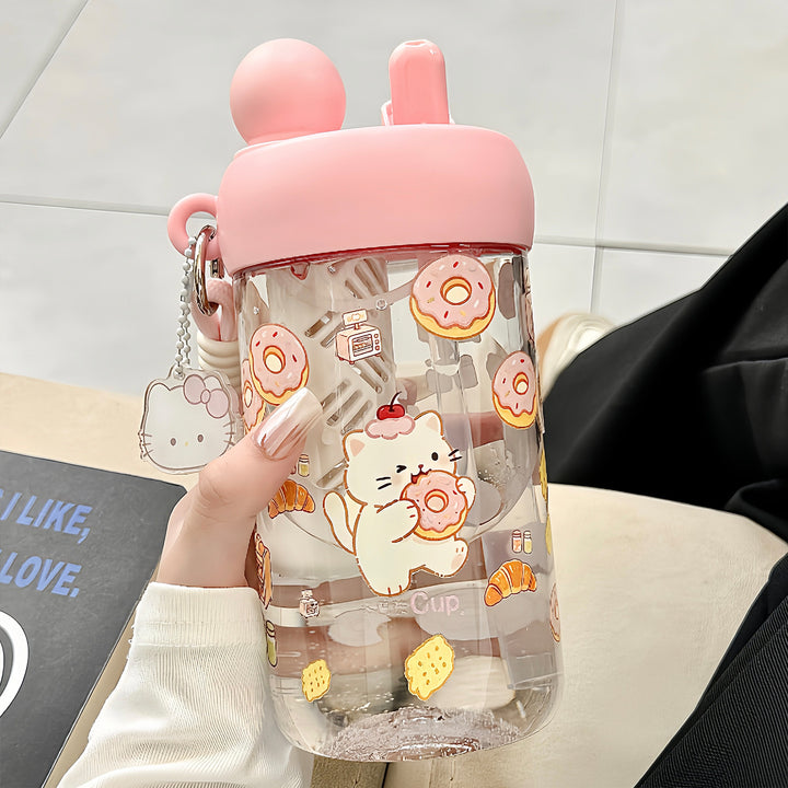 Women's water bottle with integrated animal motif and practical carrying handle Stornfield