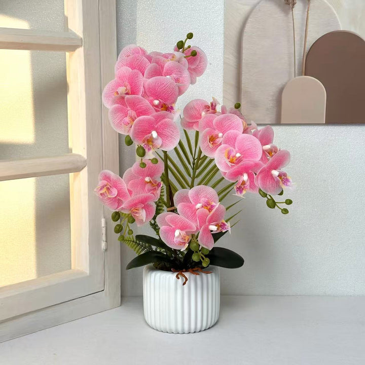 Artificial Orchid Arrangement for Decorative Home Display