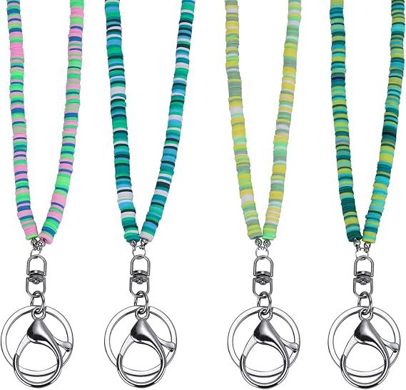 Colorful Beaded ID Badge Holder Lanyard Stornfield