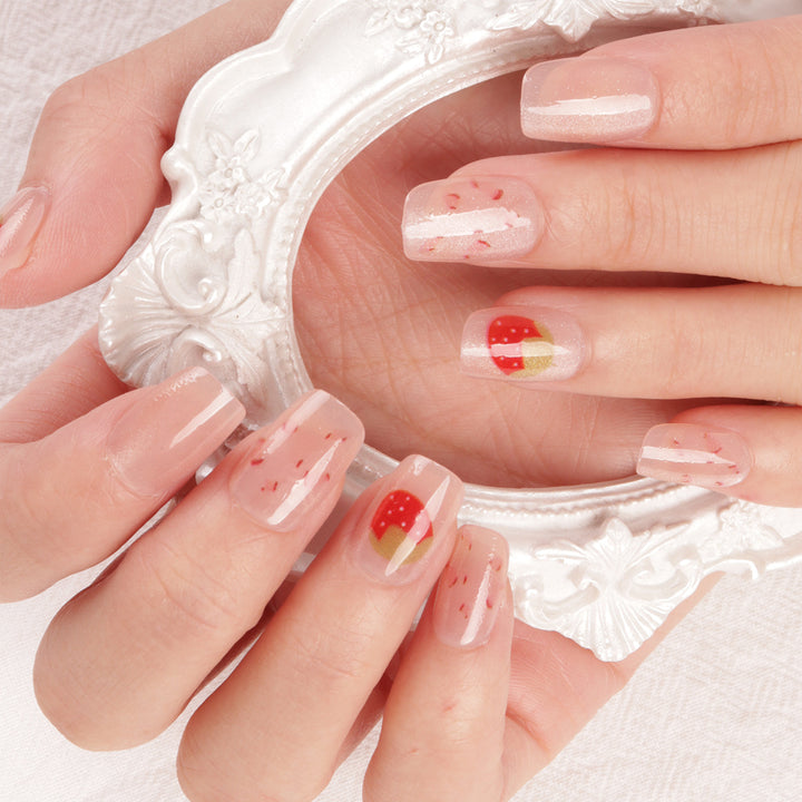Cute Strawberry-Themed Press-On Nail Set Stornfield