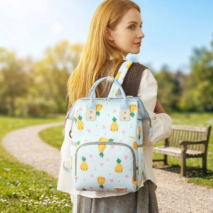 Playful Pineapple Print Diaper Backpack Stornfield