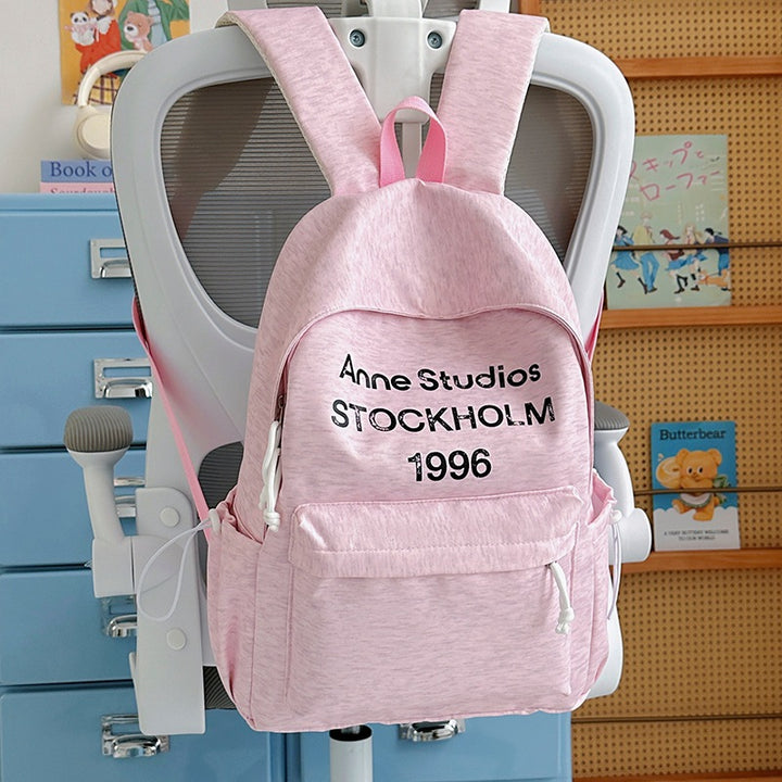 Casual Lightweight Backpack with Cute Plush Charm Stornfield