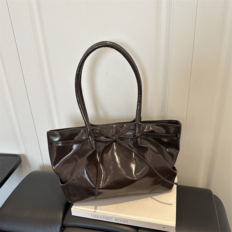 Stylish Patent Leather Tote Bag