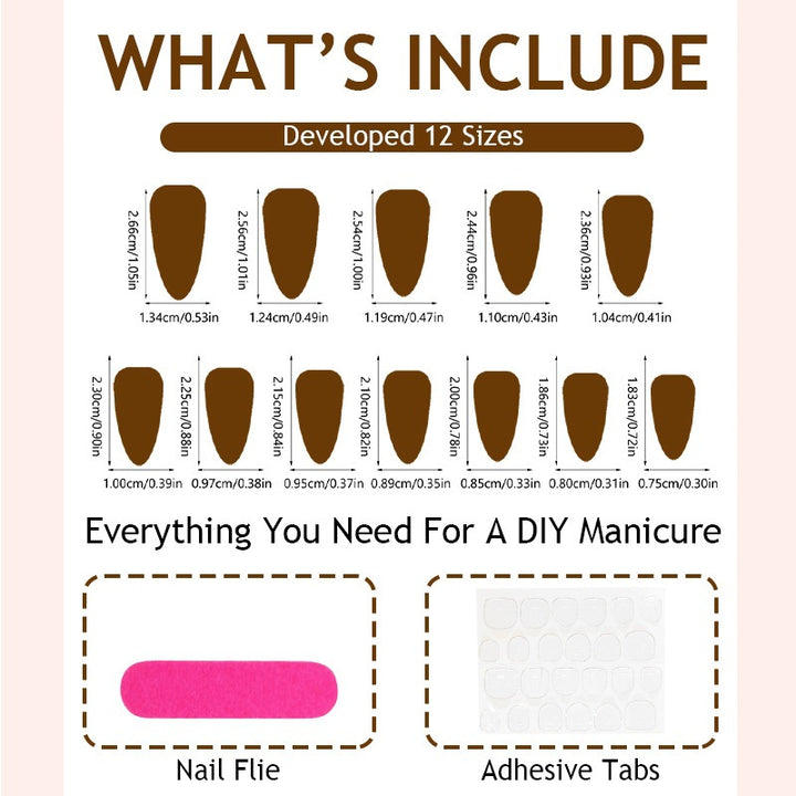 Acrylic nail set with stylish designs Stornfield