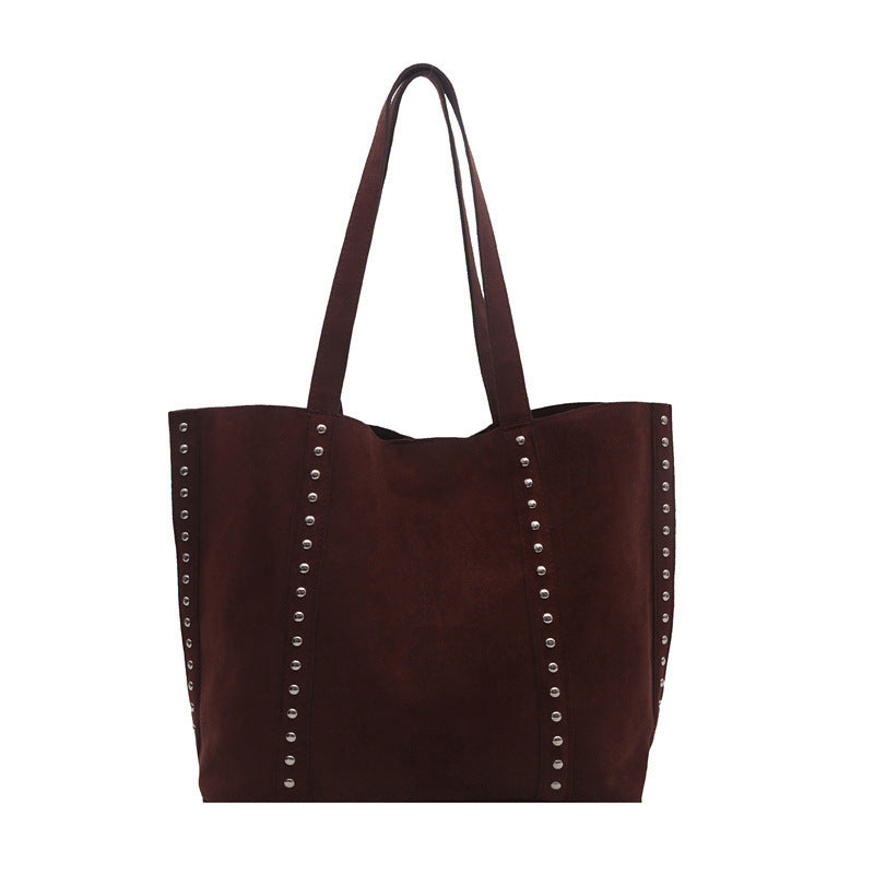Chic Studded Suede Tote Bag Stornfield