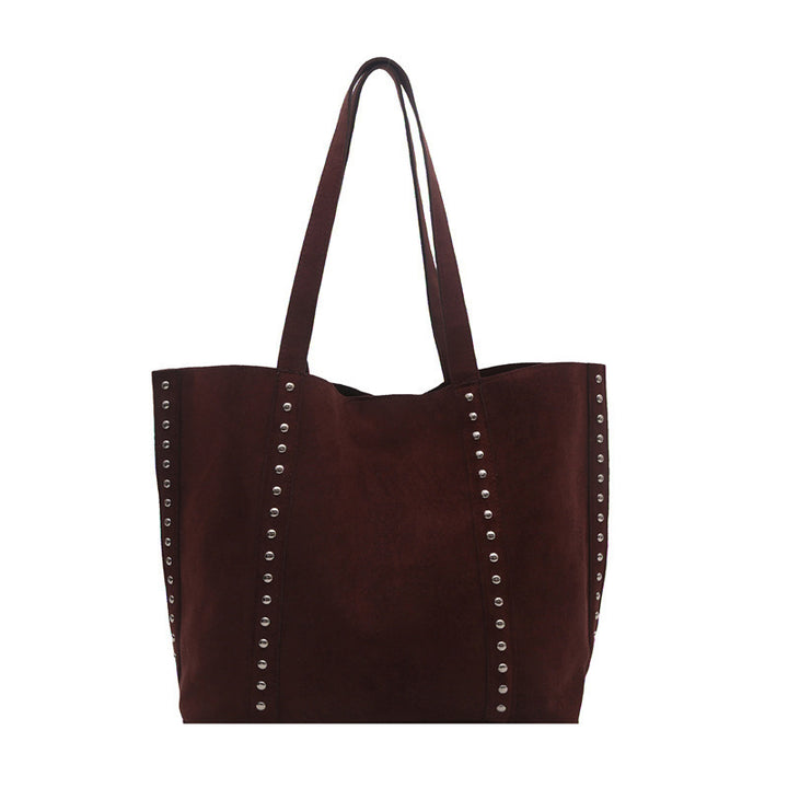 Chic Studded Suede Tote Bag Stornfield
