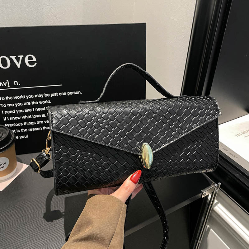 Woven Leather Evening Clutch